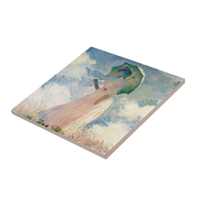 Mulher com Parasol Claude Monet Vintage Art (Lateral)