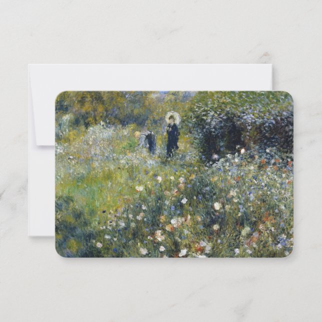 Mulher com Parasol em Jardim por Auguste Renoir (Frente)