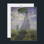 Mulher com Parasol por Claude Monet, Vintage Art<br><div class="desc">O Stroll, Camille Monet e o Seu Filho Jean (Mulher com Parasol) (1875), de Claude Monet, é uma pintura de retrato impressionista de família de artes plásticas. Uma mãe caminhando com seu filho num campo ou num campo de primavera. Ela está segurando um guarda-chuva solar e vestindo um belo vestido...</div>