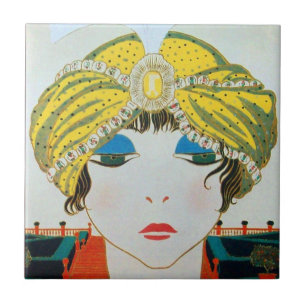 MULHER COM TURBAN AMARELO ORIENTAL / Moda de Belez