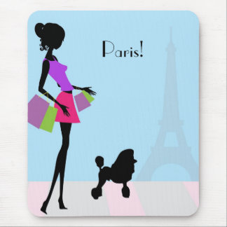 Mulher Comprando em Paris Mouse Pad