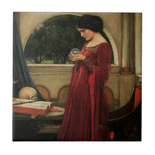 Mulher da Bola de Cristal Pintura de Waterhouse