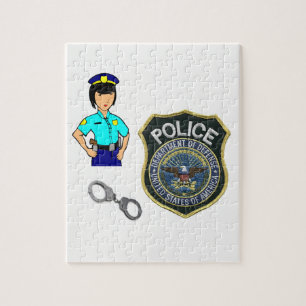 Mulher da Polícia de Quebra-cabeça de Jigsera