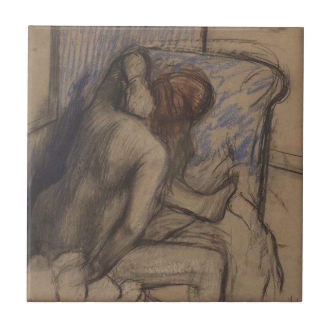 Mulher de Edgar Degas | que seca seu cabelo (Frente)