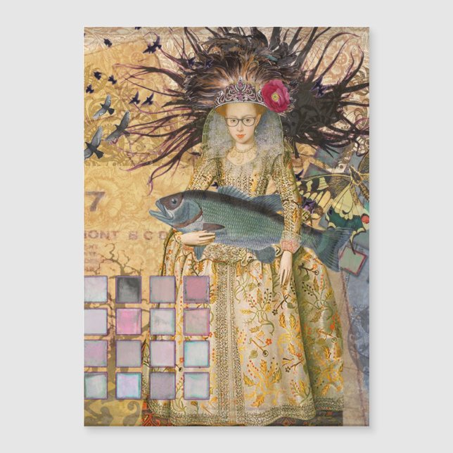 Mulher de Peixes Vintage Gótico Clássico (Frente)