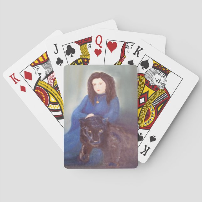 Mulher de preto Cartas de Baralho Pantera Negra (Verso)