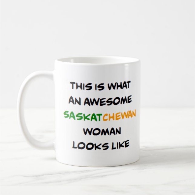 mulher de saskatchewan, caneca de café incrível (Esquerda)