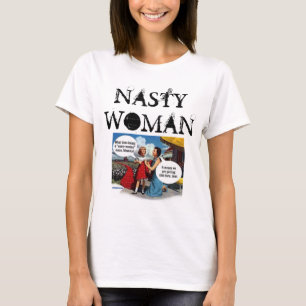 Mulher desagradável na camisa