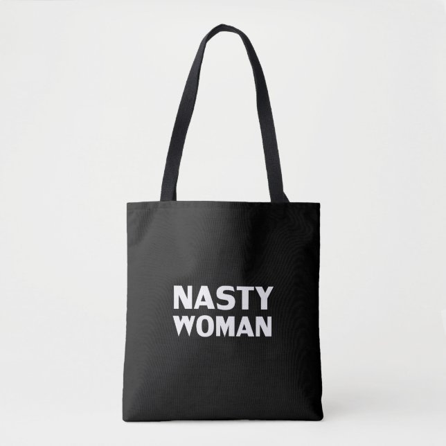 "Mulher desagradável" preto branco - Tote Bag (Frente)