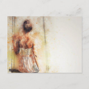 Mulher do cartão postal Vintage