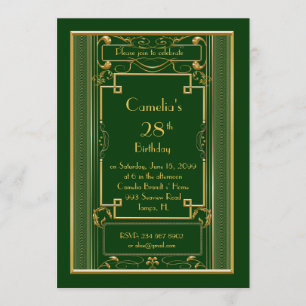 Mulher do convite de aniversário, grande Gatsby,