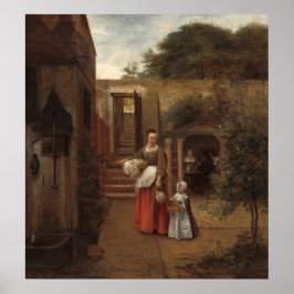 Mulher e Criança: Pieter de Hooch Fine Art Poster