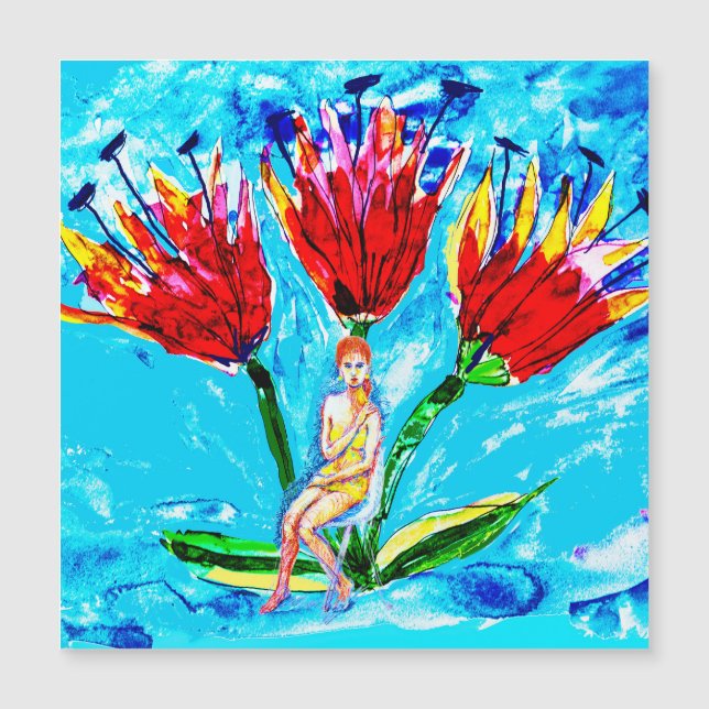 Mulher e flores (Frente)