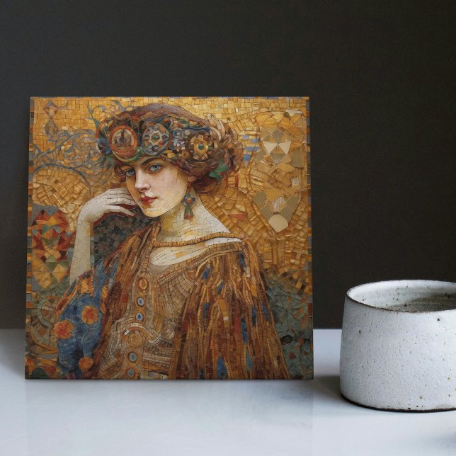 Mulher Edwardiana do Mosaico Gustav Klimt, Fase ou (Criador carregado)