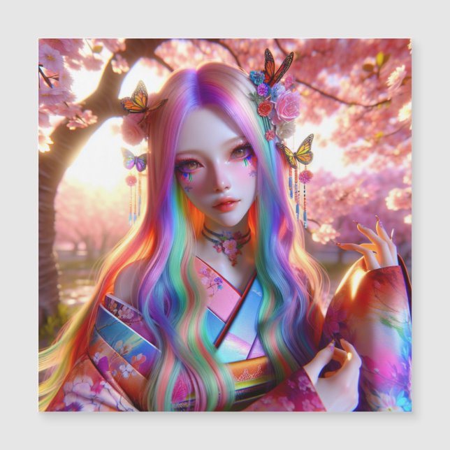 Mulher Eética Mística bonito com Borboletas (Frente)