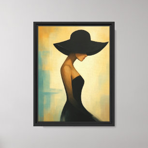 Mulher elegante na Impressão de Canvas de arte do 