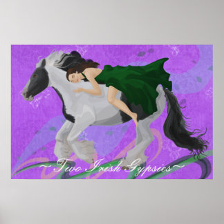 Mulher em Horseback Poster