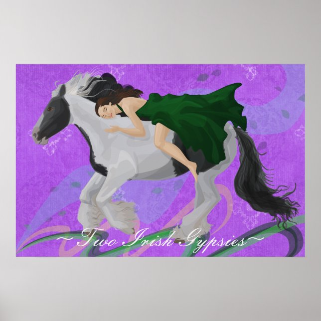 Mulher em Horseback Poster (Frente)