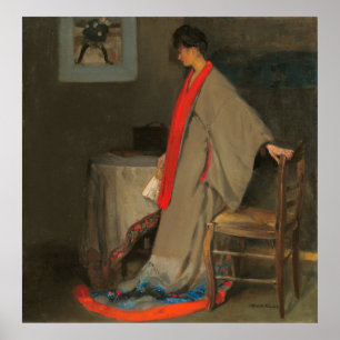 Mulher em Kimono - A. H. Maurer Fine Art Poster