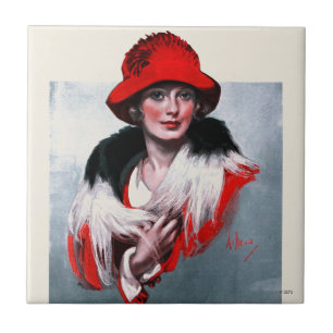Mulher em Red Hat