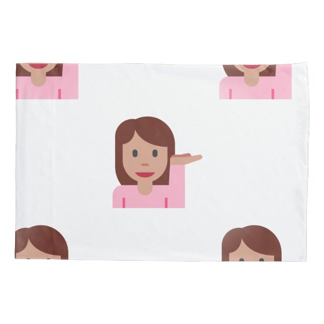 mulher emoji pillowcase travesseiro case (Verso)