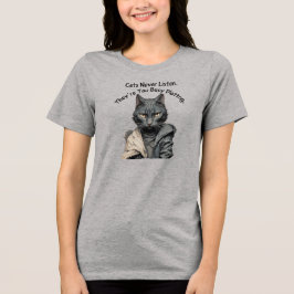Mulher Escritora Camisa de Gato