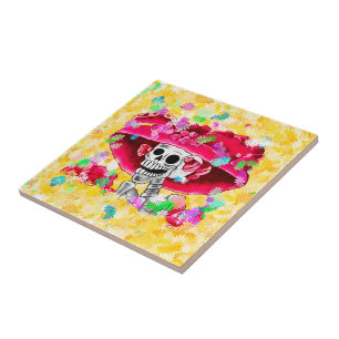 Mulher Esqueleto Risonha Dia De Los Muertos