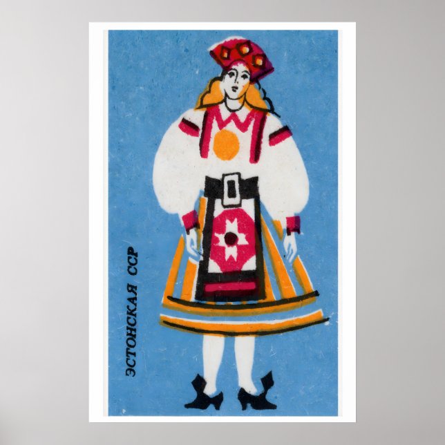 Mulher Estoniana - Impressão Caixa de Fósforos - P (Frente)