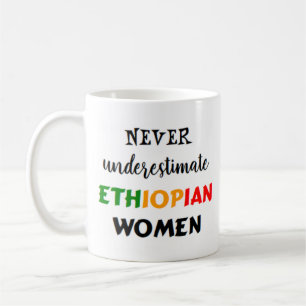 mulher etiópica caneca de café