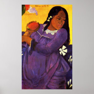 Mulher Gauguin Com Poster De Manga