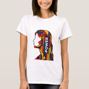 Mulher Geométrica Abstrata Camisetas Femininas