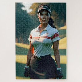 Mulher Golfer 1014 Quebra-cabeça de Jigsera
