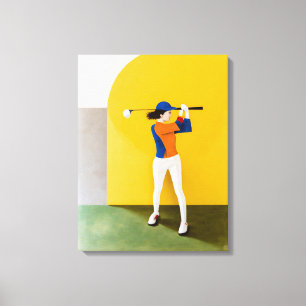 Mulher Golfer Canvas