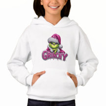 Mulher Grinchy — Capuz de Férias Rosa e Prata por