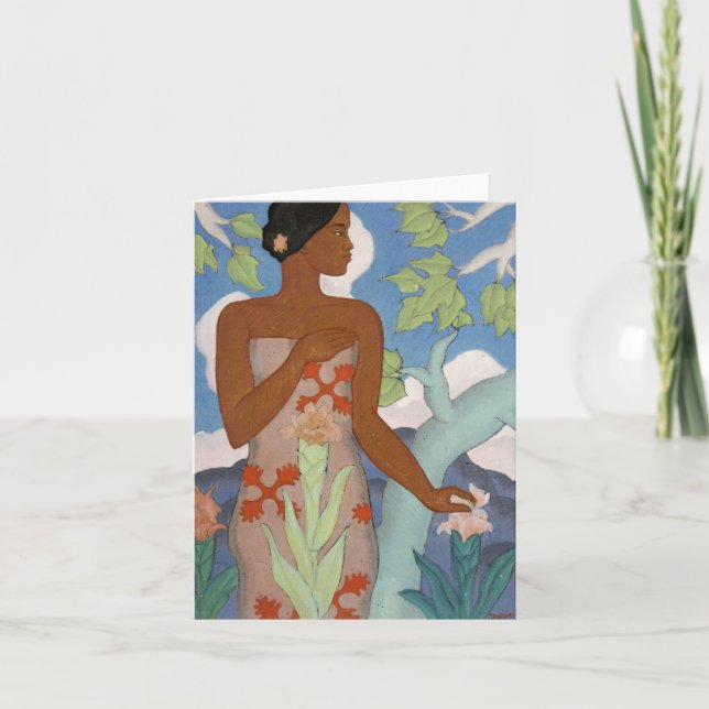 'Mulher Havaiana' - Cartão Manookian Arman (Frente)