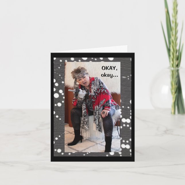 Mulher Humorista Prove que é um Cartão de Saudação (Frente)