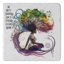 Mulher Inspirada Criada Em Trivet