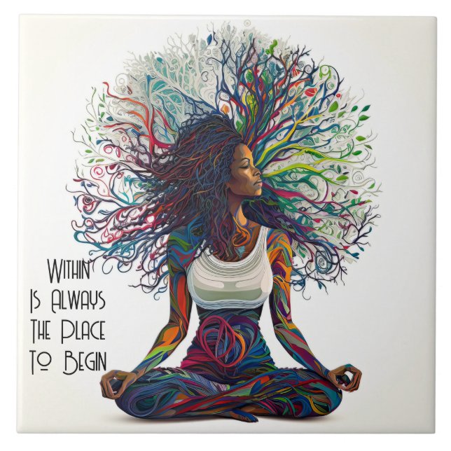 Mulher inspirada no Azulejo cerâmico (Frente)