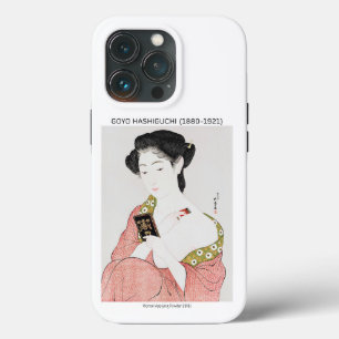 Mulher japonesa aplicando pó - Goyō Hashiguchi