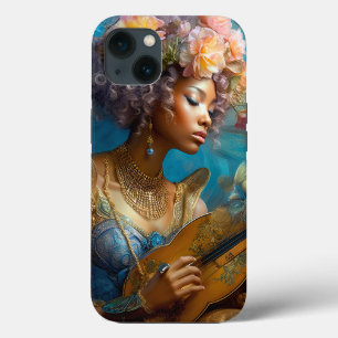 Mulher Jogando Lute African American Fantasy Art