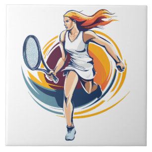 mulher jogando ténis