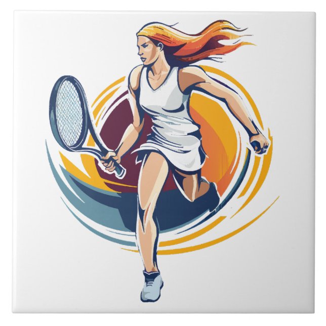 mulher jogando ténis (Frente)