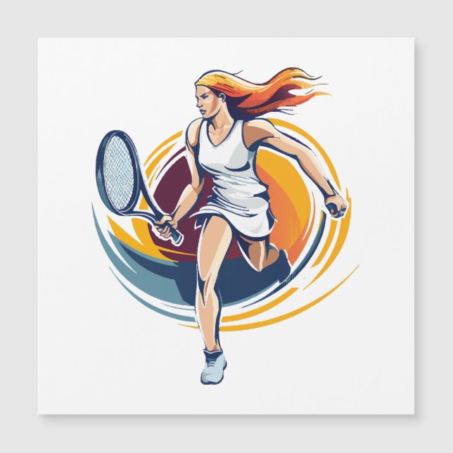 mulher jogando ténis (Frente)