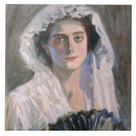 Mulher legante com ventilador negro (Fujishima Tak