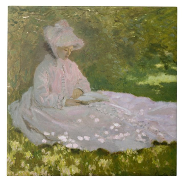 Mulher Lendo Monet da Primavera (Frente)