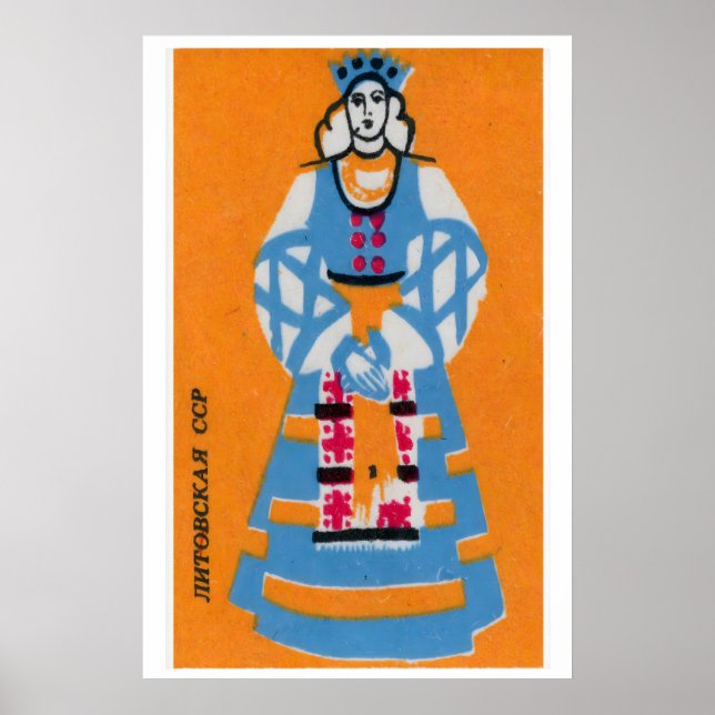 Mulher Lituana - Impressão Caixa de Fósforos - Est (Frente)