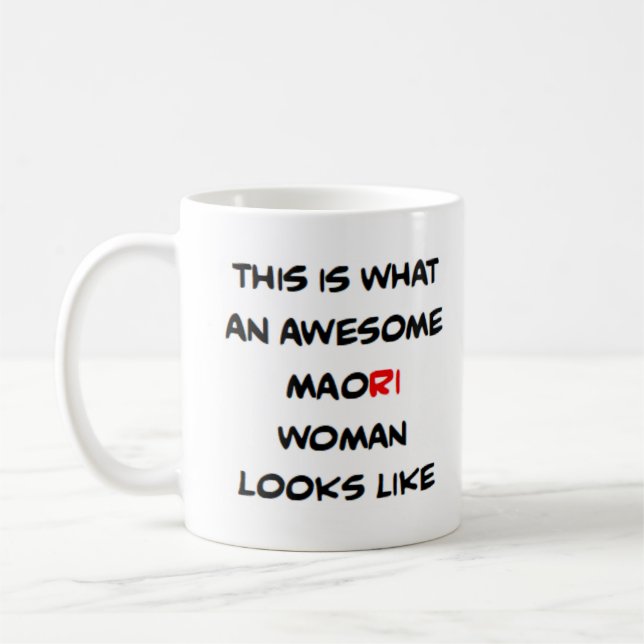 mulher maori, caneca de café incrível (Esquerda)