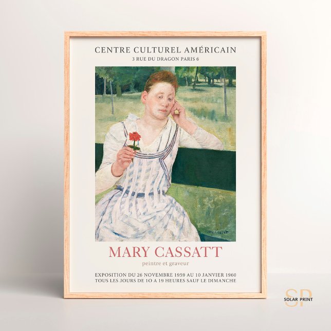 Mulher Mary Cassatt com Impressão de Arte Vermelha (Criador carregado)
