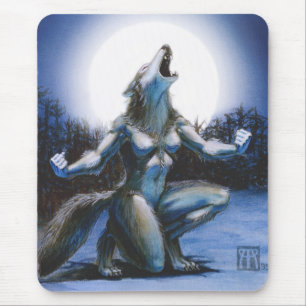 Mulher Mousepad do homem-lobo