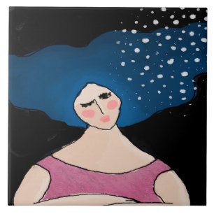 Mulher na pintura digital Starlight Abstrato